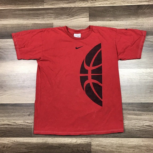 Y2K Vintage Nike Hoops Center Check Red Shirt Basketball Youth XL (Men S/Med) - Picture 1 of 12